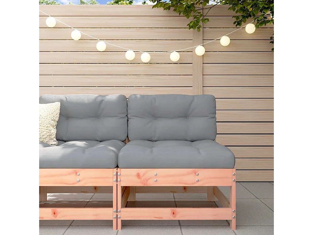 Mittelsofa mit Kissen Massivholz Douglasie
