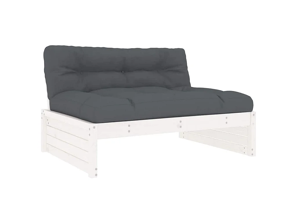 Divano Centrale 120x80 cm in Legno Massello di Pino Bianco