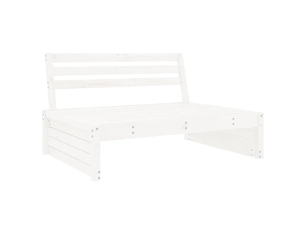 Divano Centrale 120x80 cm in Legno Massello di Pino Bianco