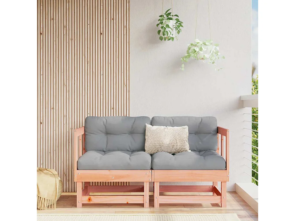 Canapés d'angle avec coussins 2 pcs bois massif douglas
