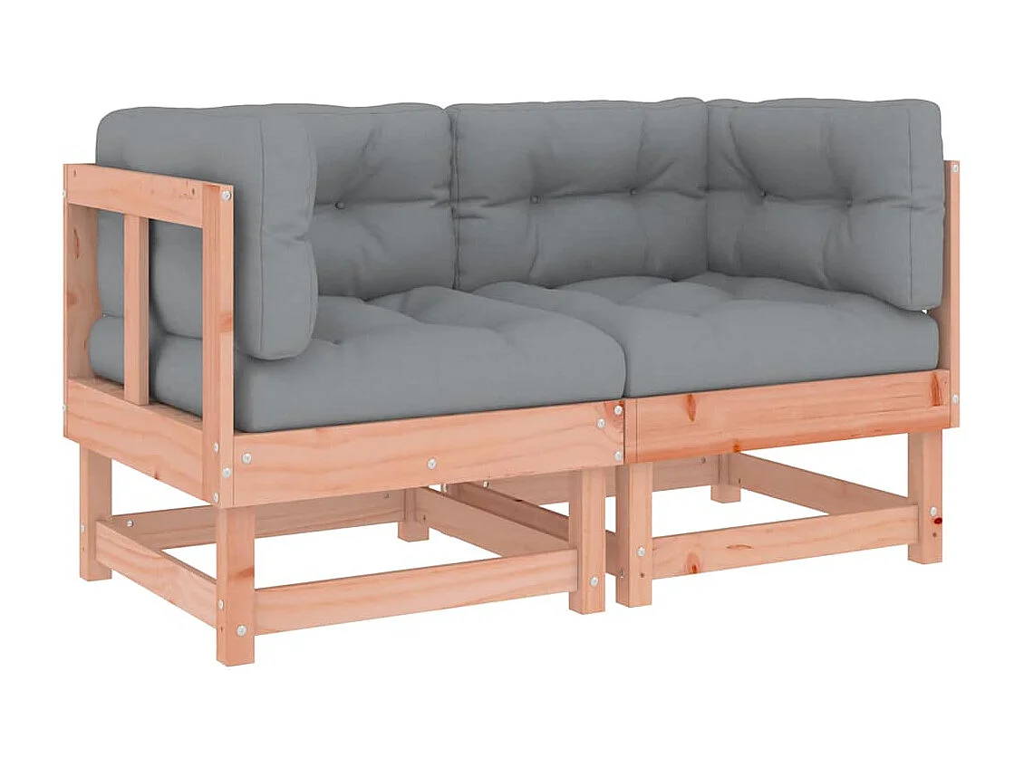 Ecksofas mit Kissen 2 Stk. Massivholz Douglasie