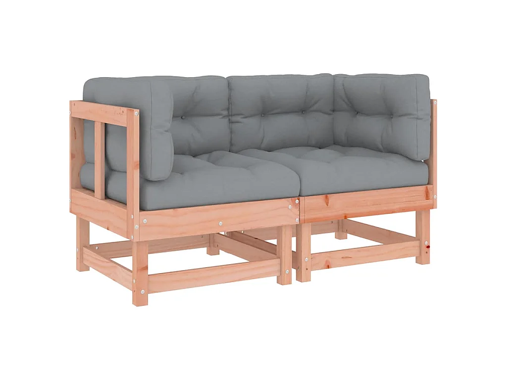 Ecksofas mit Kissen 2 Stk. Massivholz Douglasie