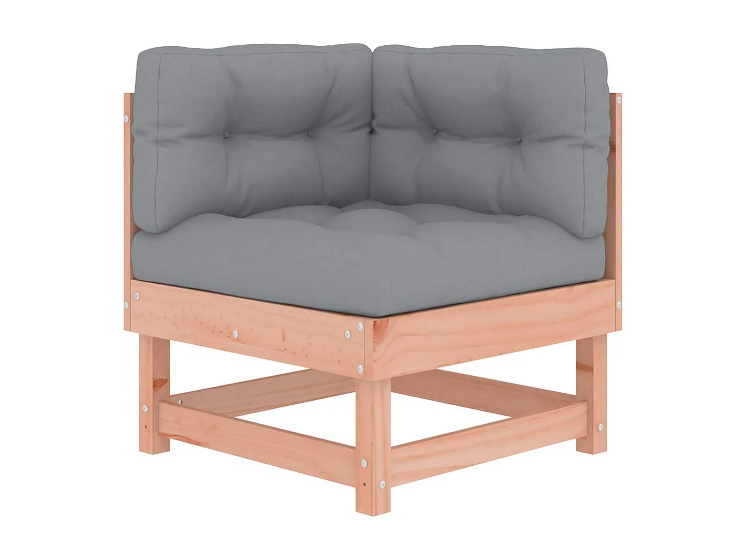 Ecksofas mit Kissen 2 Stk. Massivholz Douglasie
