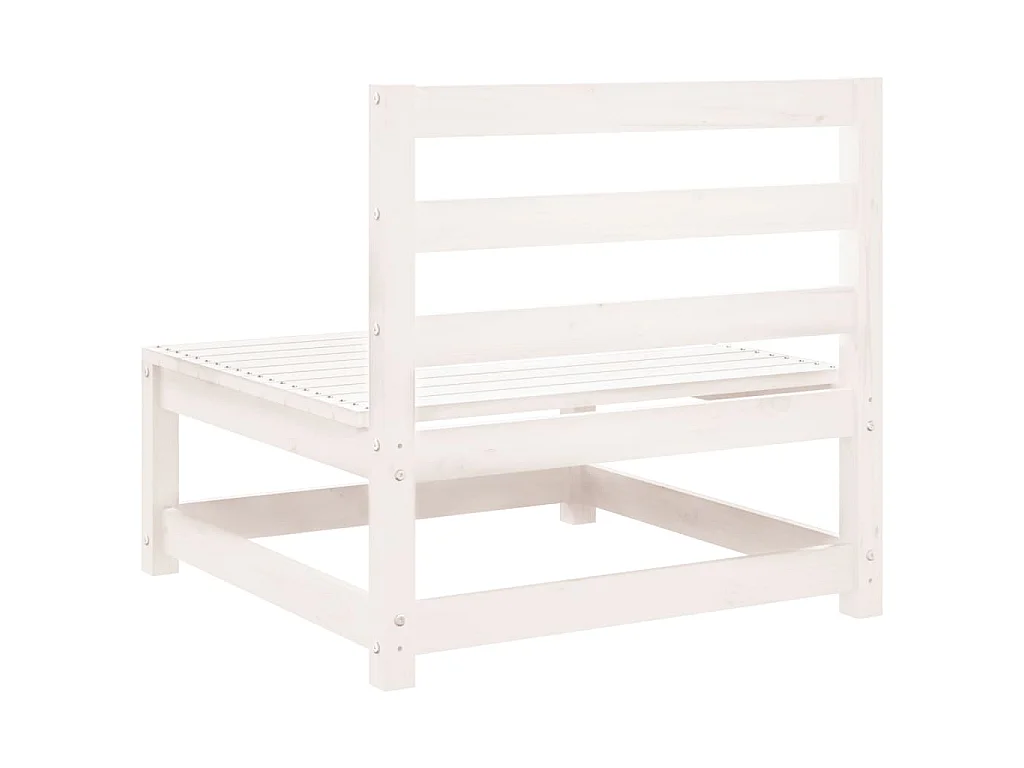 Tuinbank zonder armleuningen 3 st 70x70x67 cm grenenhout wit