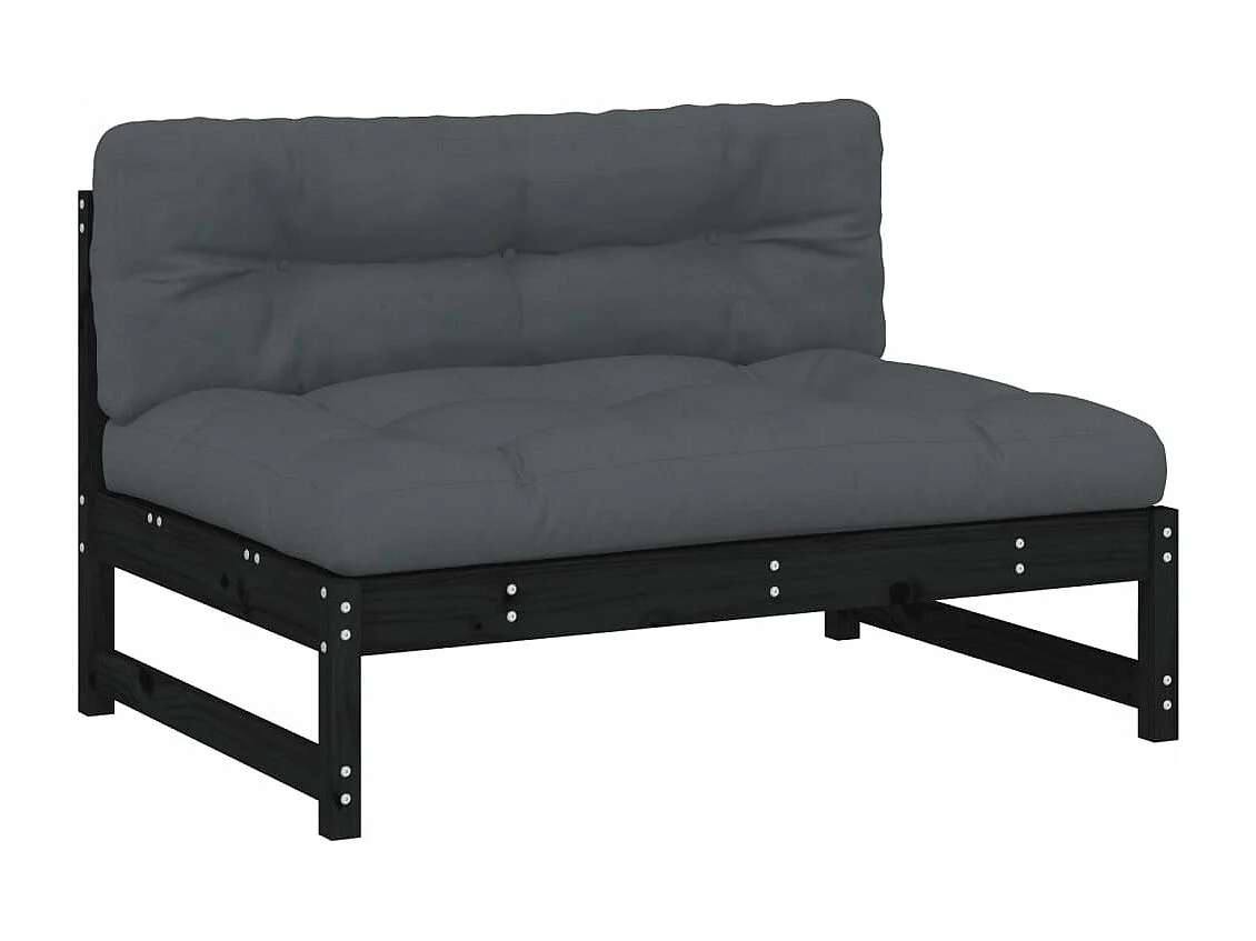 Divano Centrale 120x80 cm in Legno Massello di Pino Nero