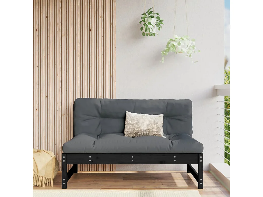 Divano Centrale 120x80 cm in Legno Massello di Pino Nero