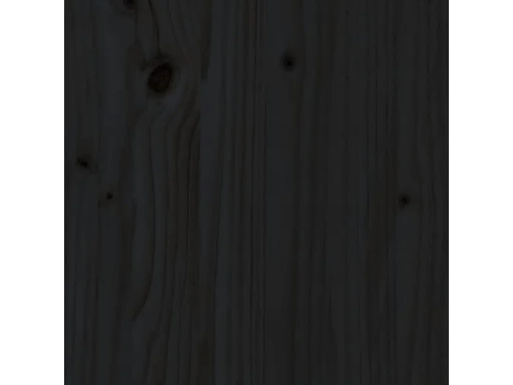 Canapé central 120x80 cm noir bois de pin massif