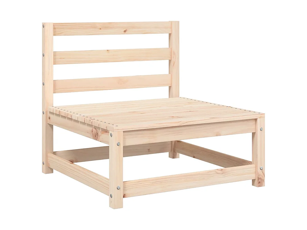 Gartensofa ohne Armlehnen mit Kissen Massivholz Kiefer