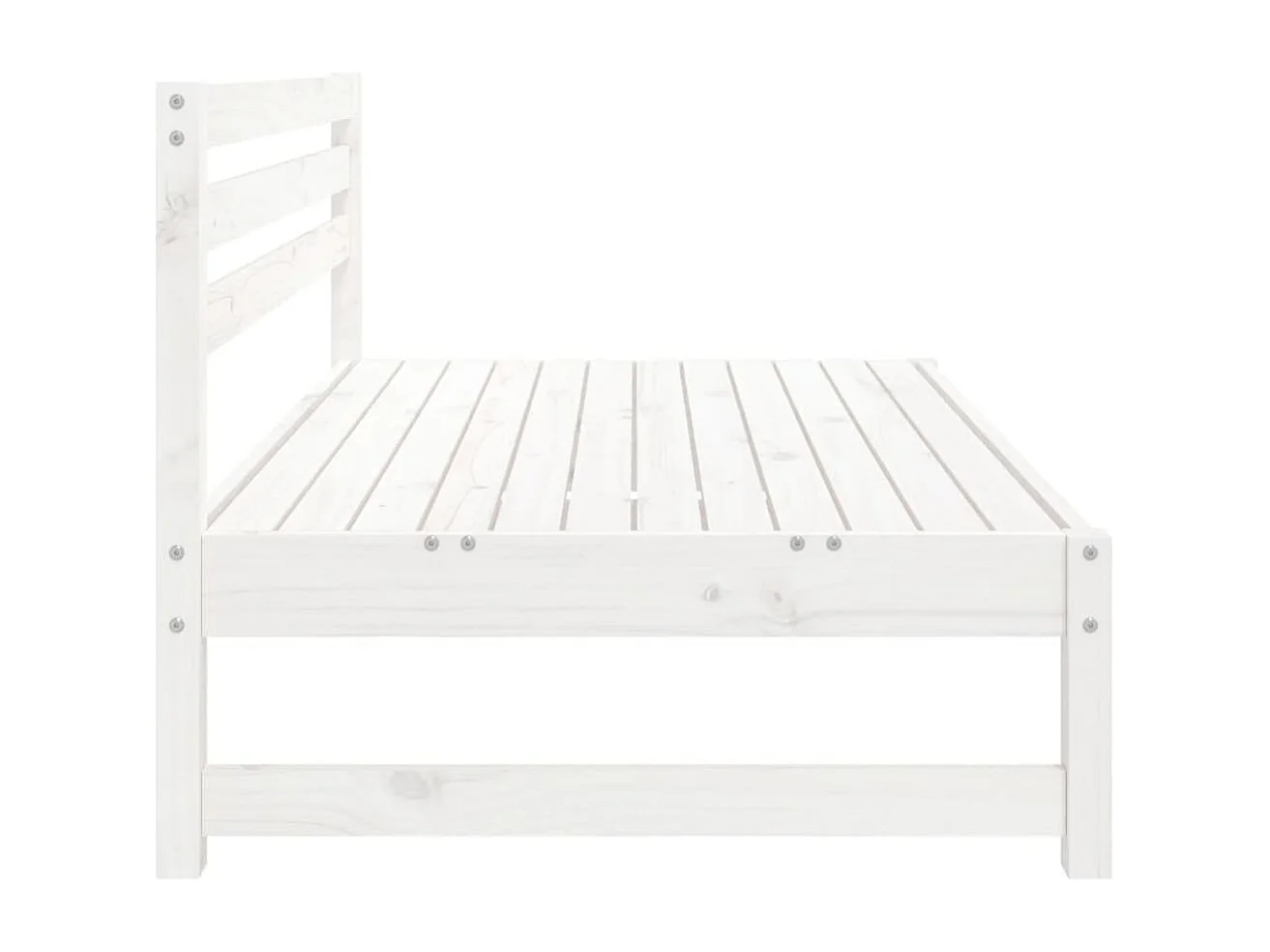 Garten-Mittelsofas 2 Stk. Weiß 120x80 cm Massivholz Kiefer