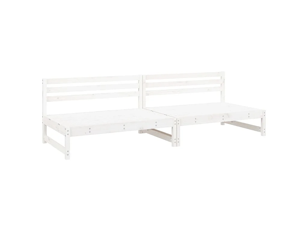 Tuinmiddenbanken 2 st 120x80 cm massief grenenhout wit