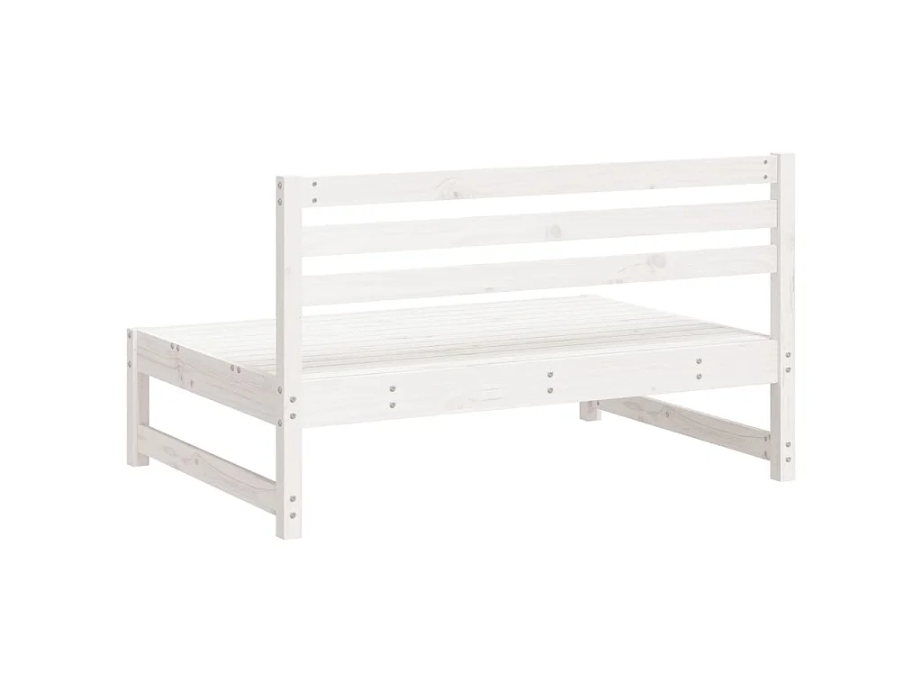 Tuinmiddenbanken 2 st 120x80 cm massief grenenhout wit
