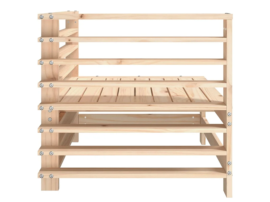 Garten-Ecksofa Massivholz Kiefer