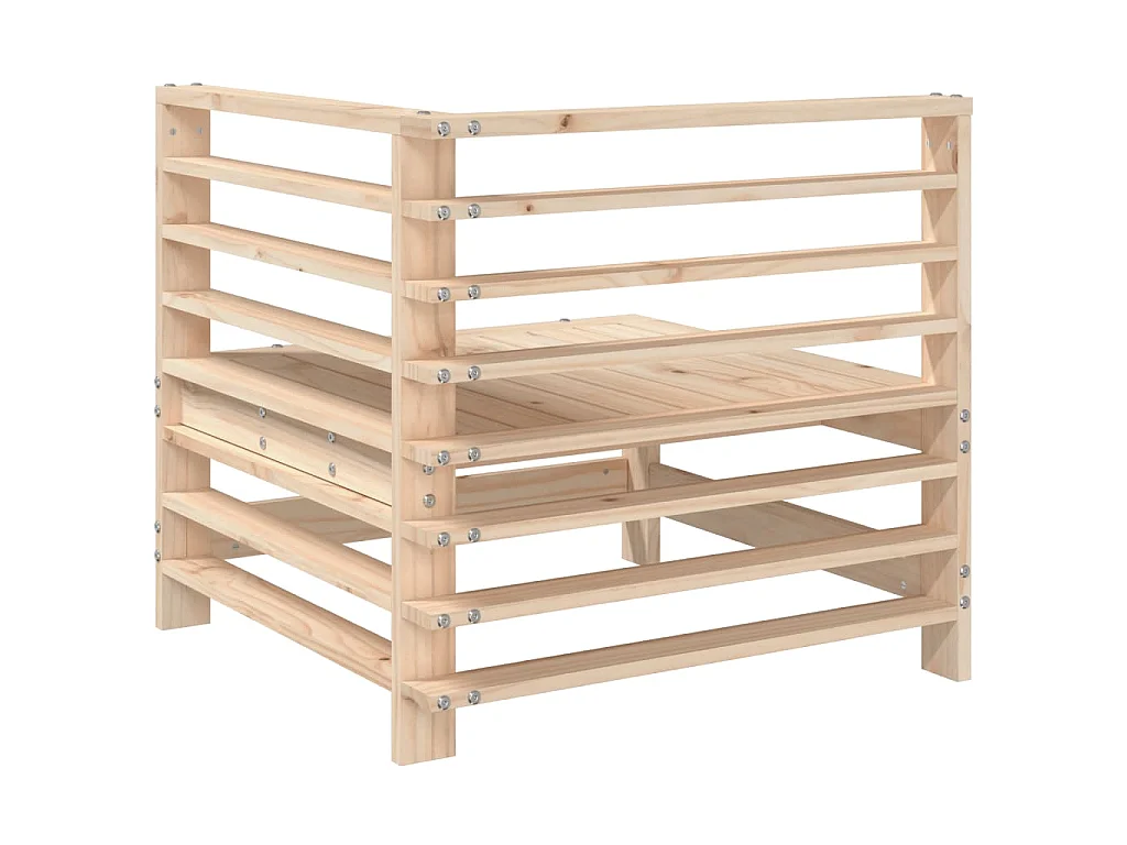 Garten-Ecksofa Massivholz Kiefer