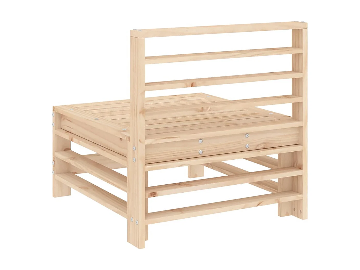 Garten-Mittelsofa Massivholz Kiefer