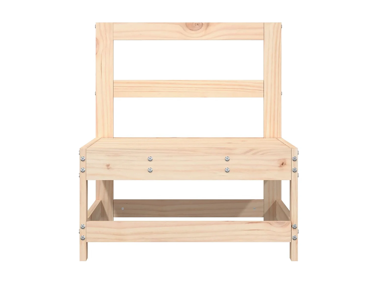 Canapés centraux de jardin 2 pcs bois de pin massif