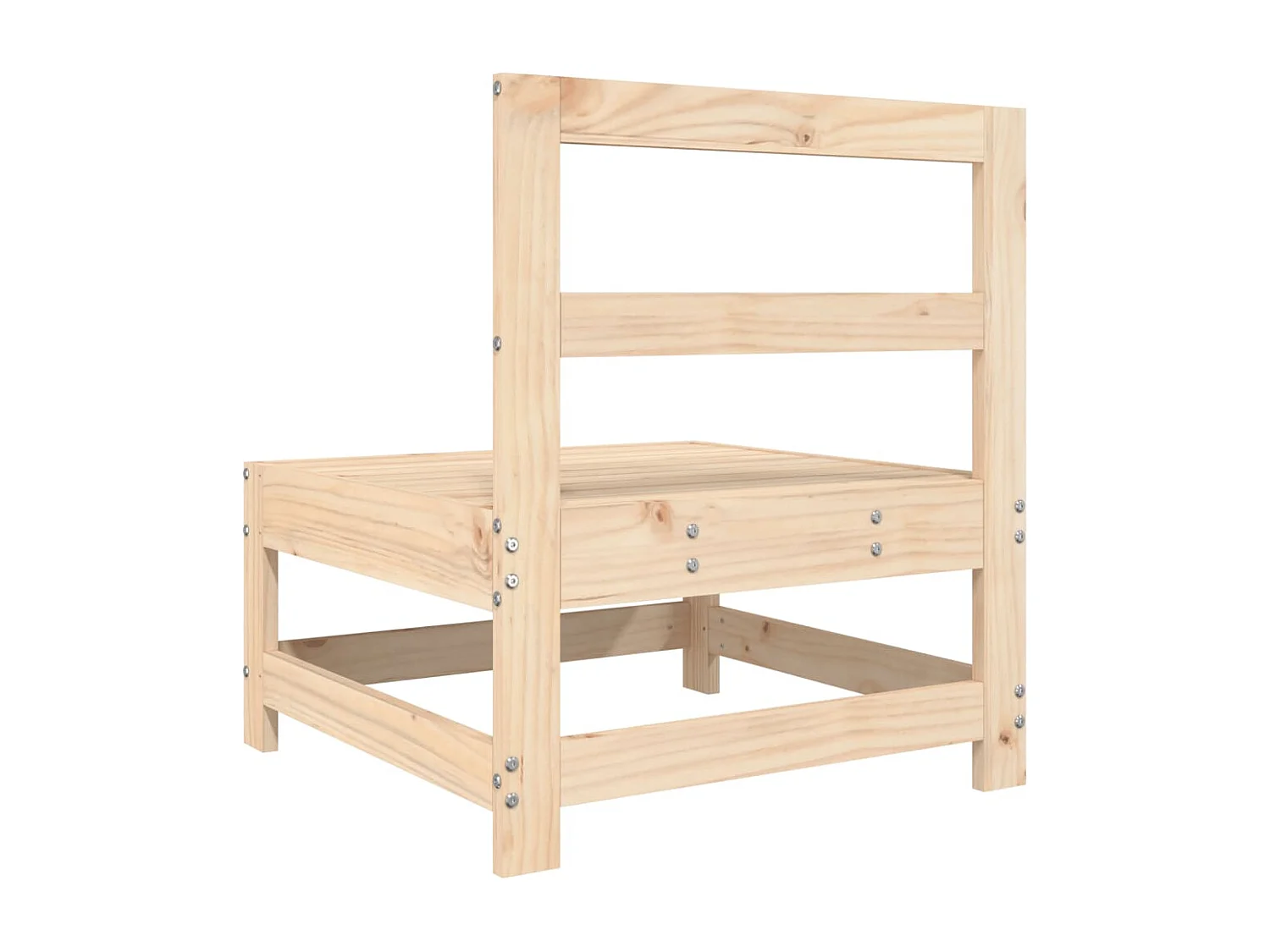 Canapés centraux de jardin 2 pcs bois de pin massif