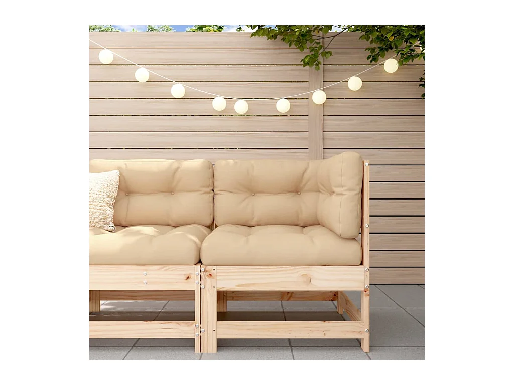 Garten-Ecksofa Massivholz Kiefer