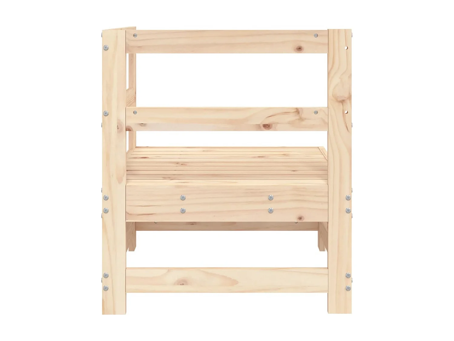 Canapé d'angle de jardin bois de pin massif