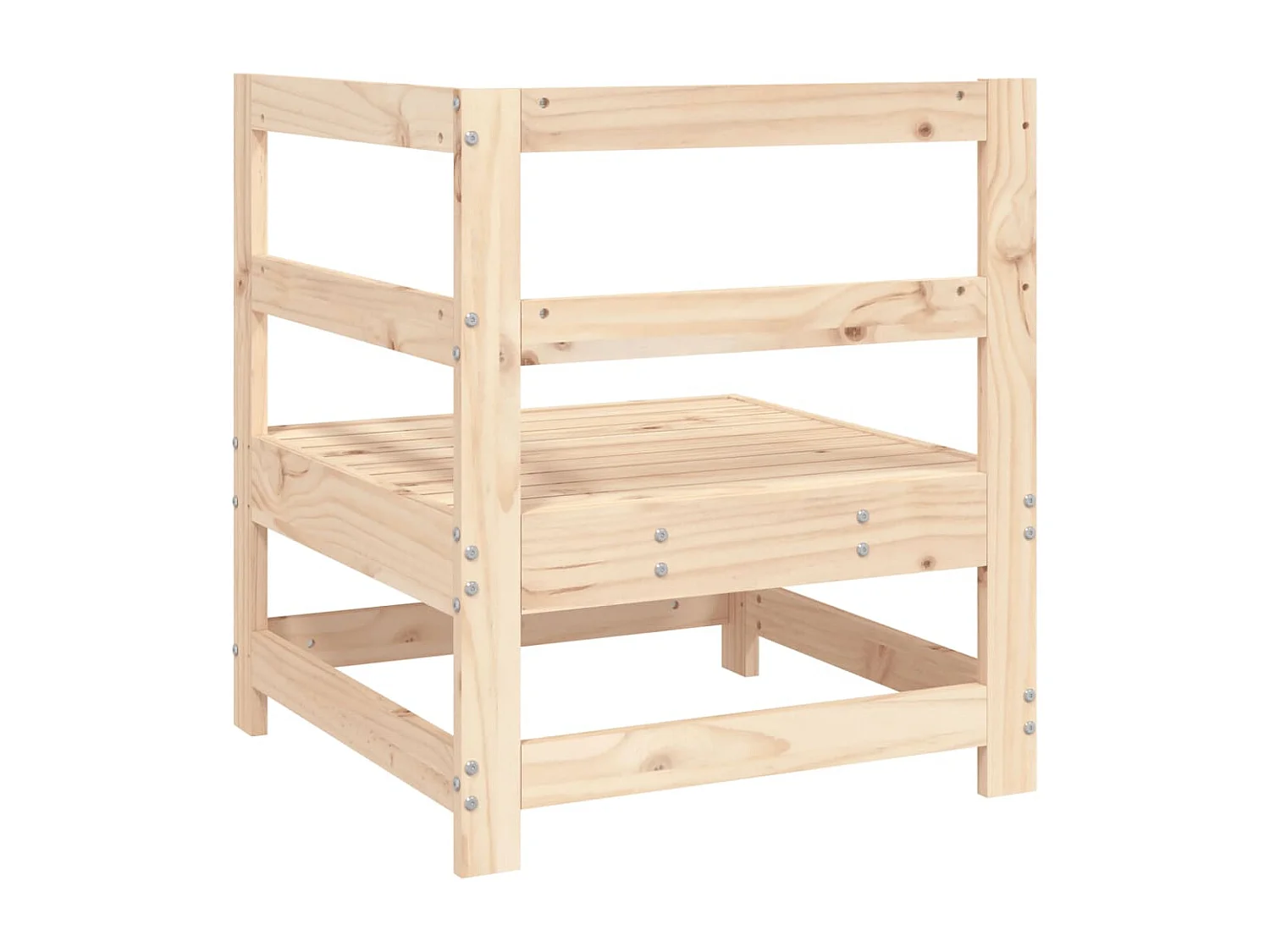 Canapé d'angle de jardin bois de pin massif