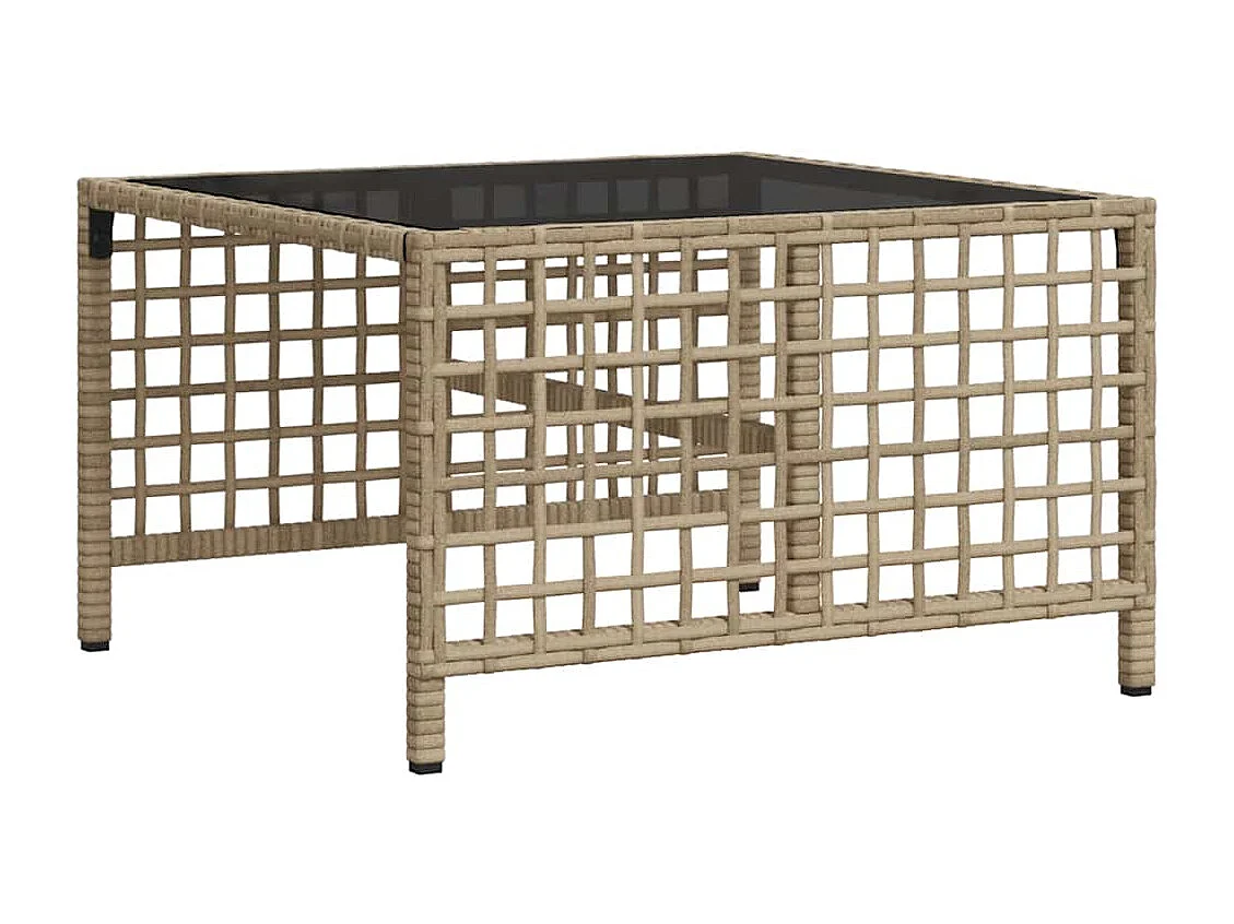 3-tlg. Garten-Ecksofa-Set mit Kissen Beige Poly Rattan