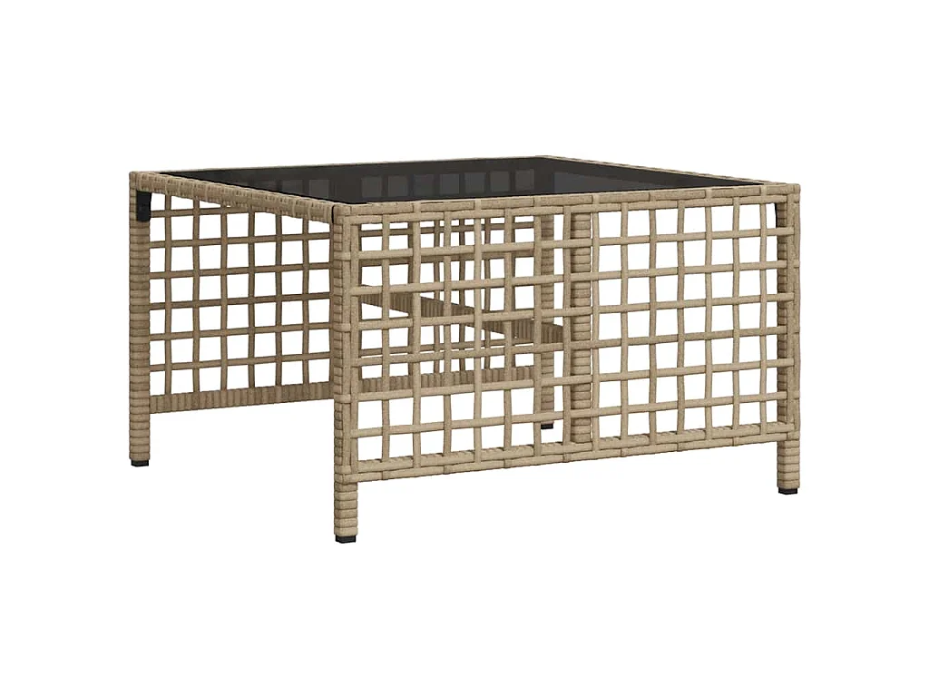 Set Divano ad Angolo 3 pz con Cuscini Beige in Polyrattan