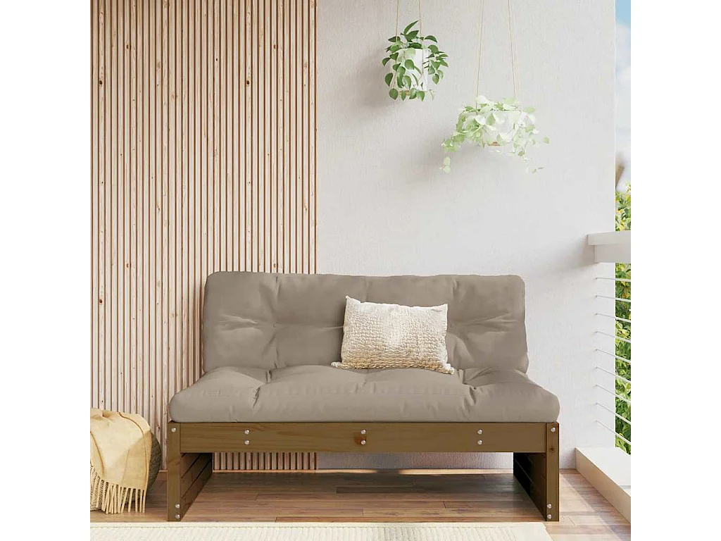 Middenbank 120x80 cm massief grenenhout honingbruin