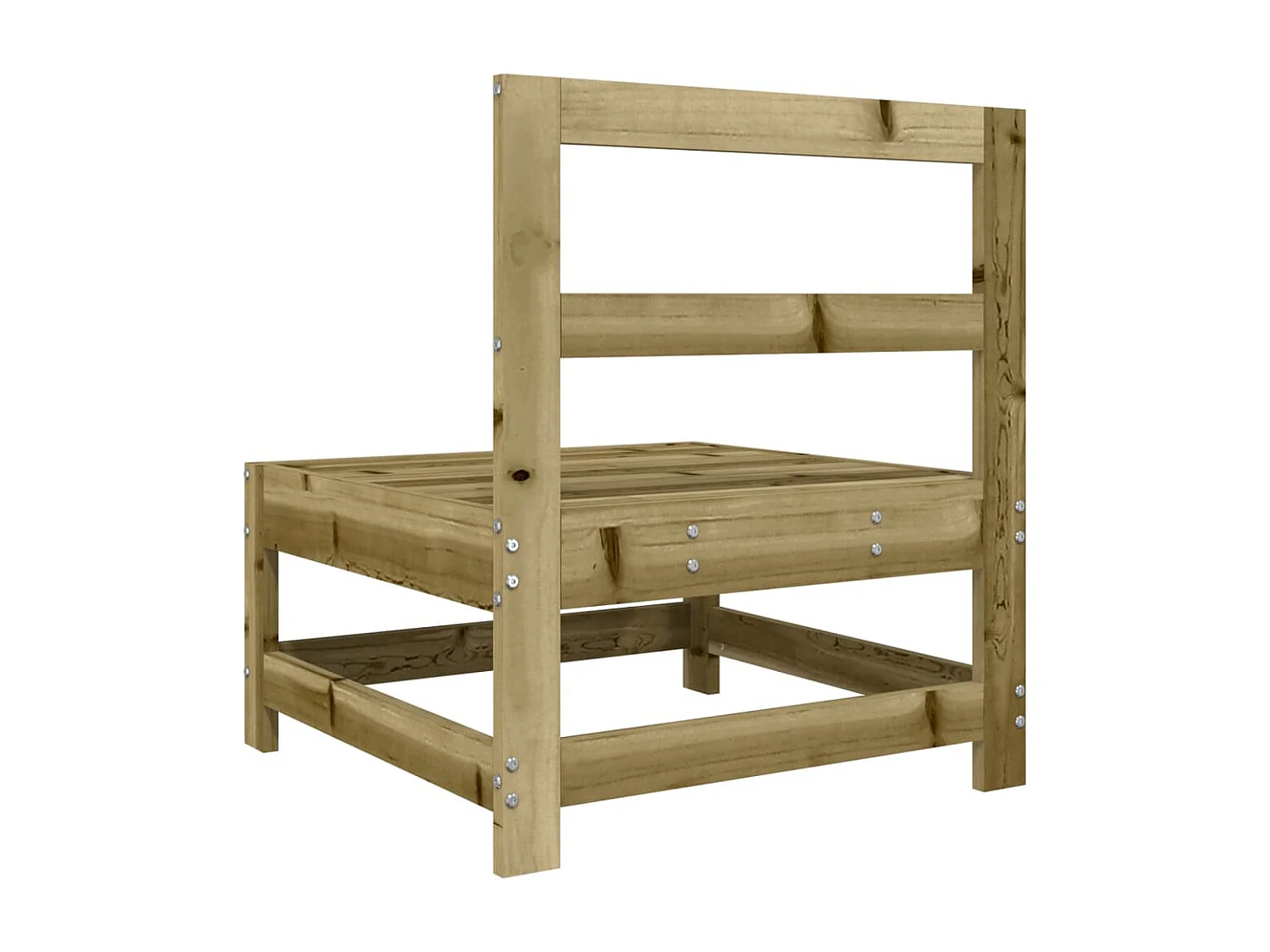 Canapé central de jardin bois de pin imprégné