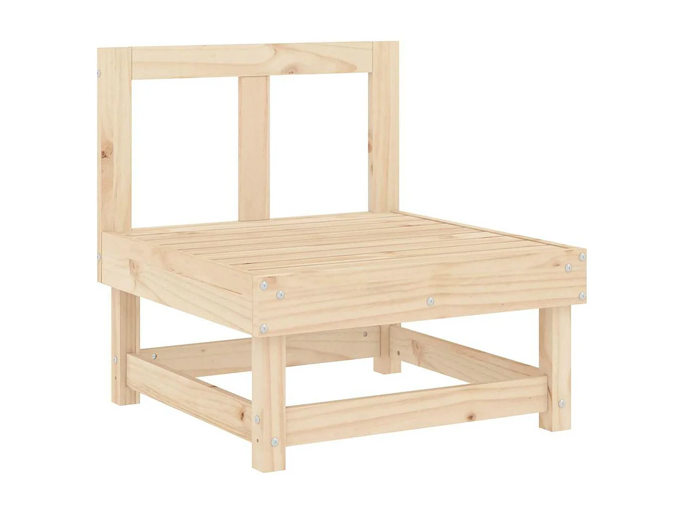 Mittelsofa mit Kissen Massivholz Kiefer