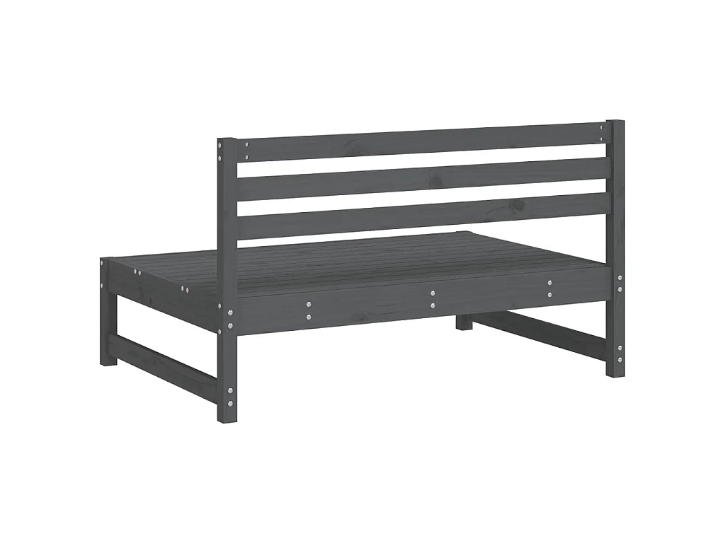 Tuinmiddenbanken 2 st 120x80 cm massief grenenhout grijs