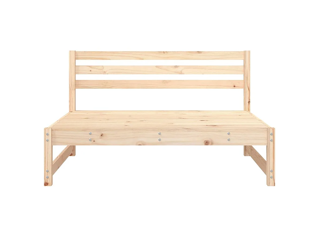 Canapés centraux de jardin 2 pcs 120x80 cm bois de pin massif