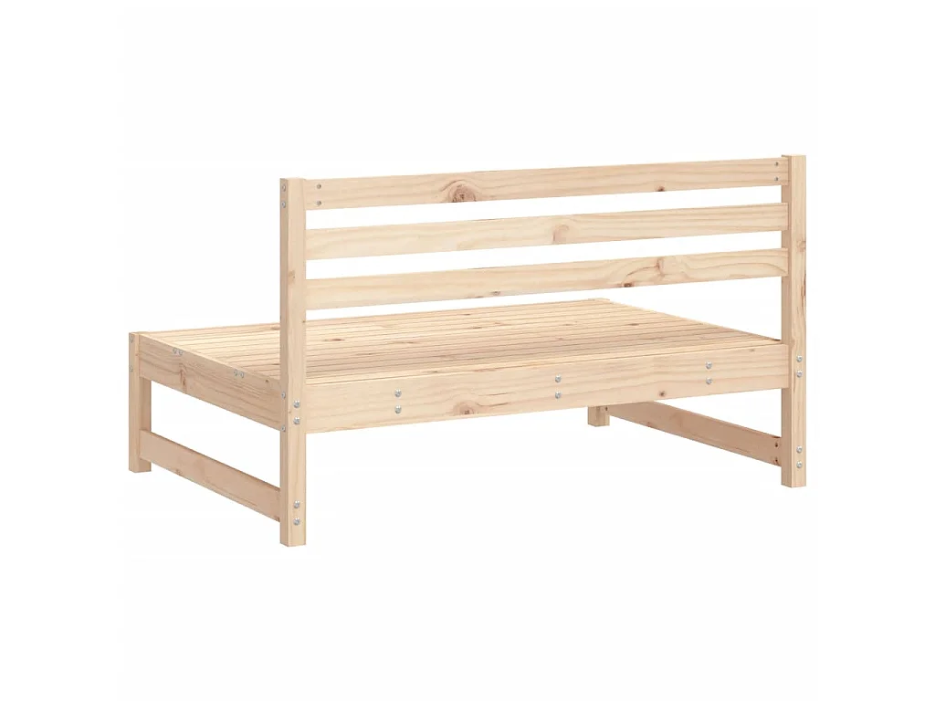 Canapés centraux de jardin 2 pcs 120x80 cm bois de pin massif