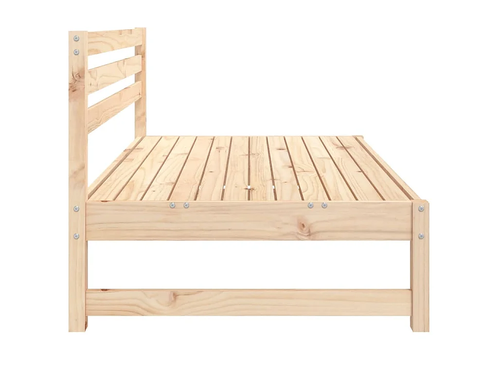 Canapés centraux de jardin 2 pcs 120x80 cm bois de pin massif