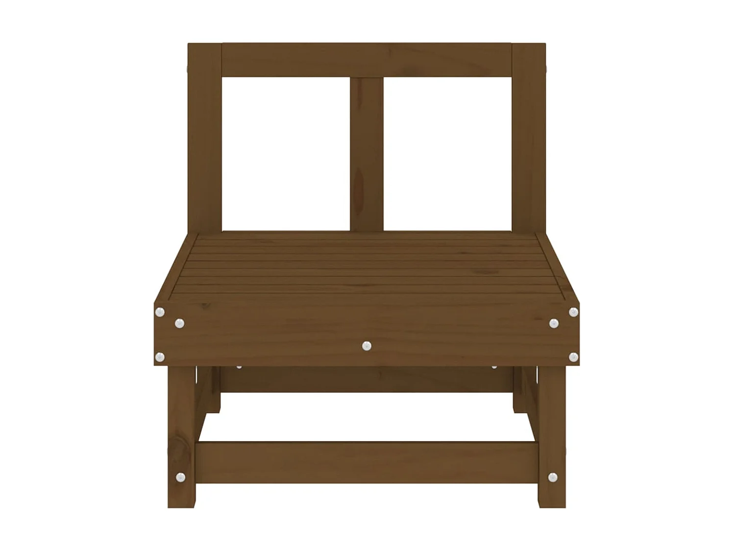 Sofás de centro para jardim 2 pcs pinho maciço castanho-mel