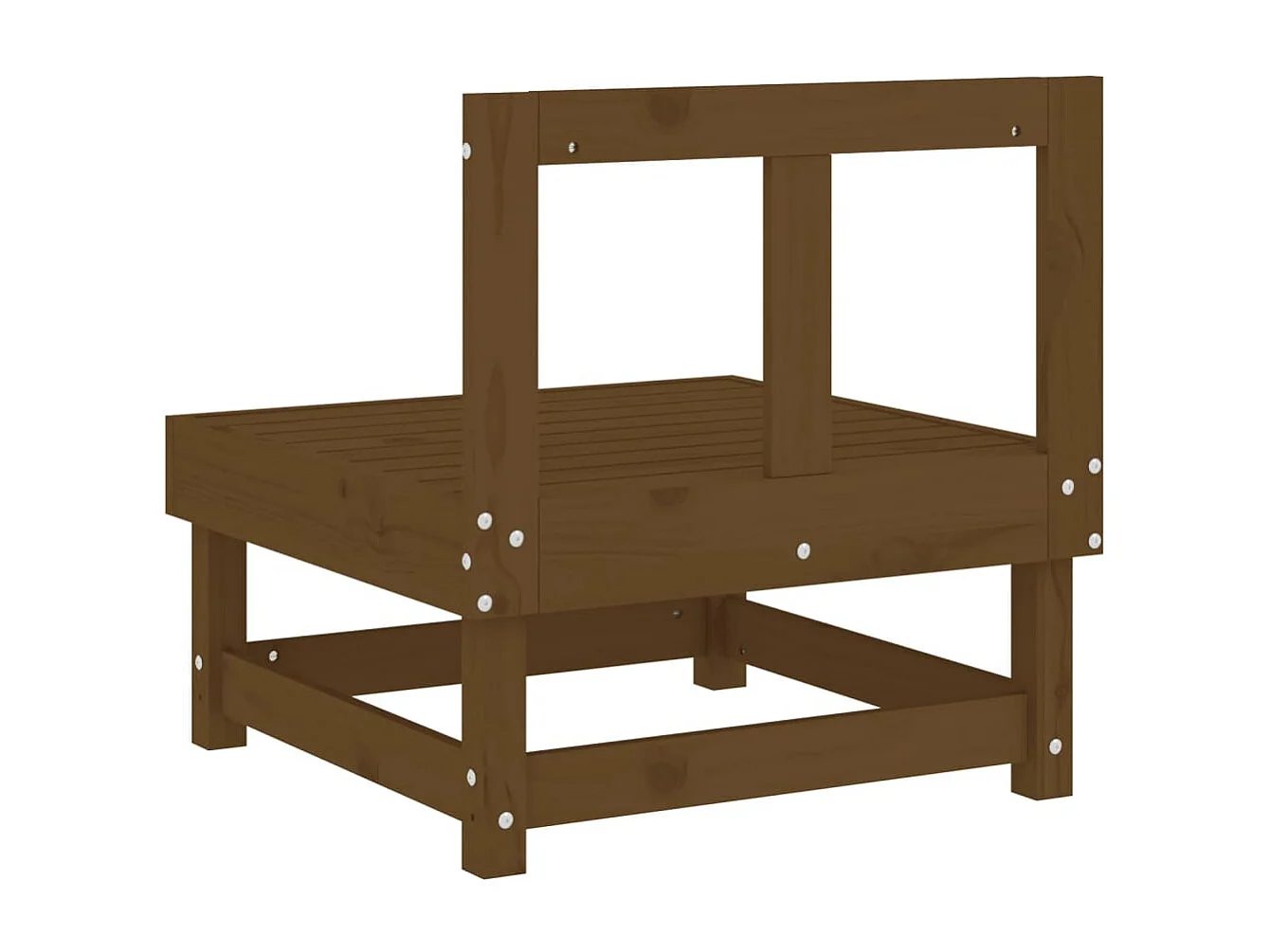 Sofás de centro para jardim 2 pcs pinho maciço castanho-mel