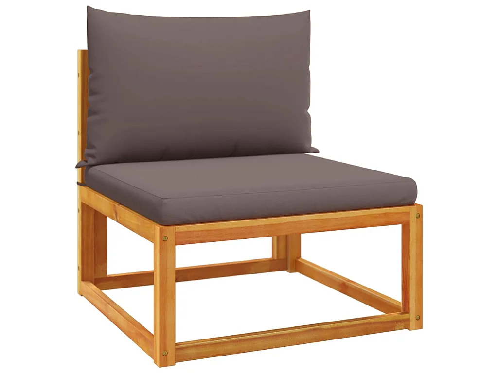 Set di divani da giardino 8 pezzi con cuscini in legno di acacia e corda
