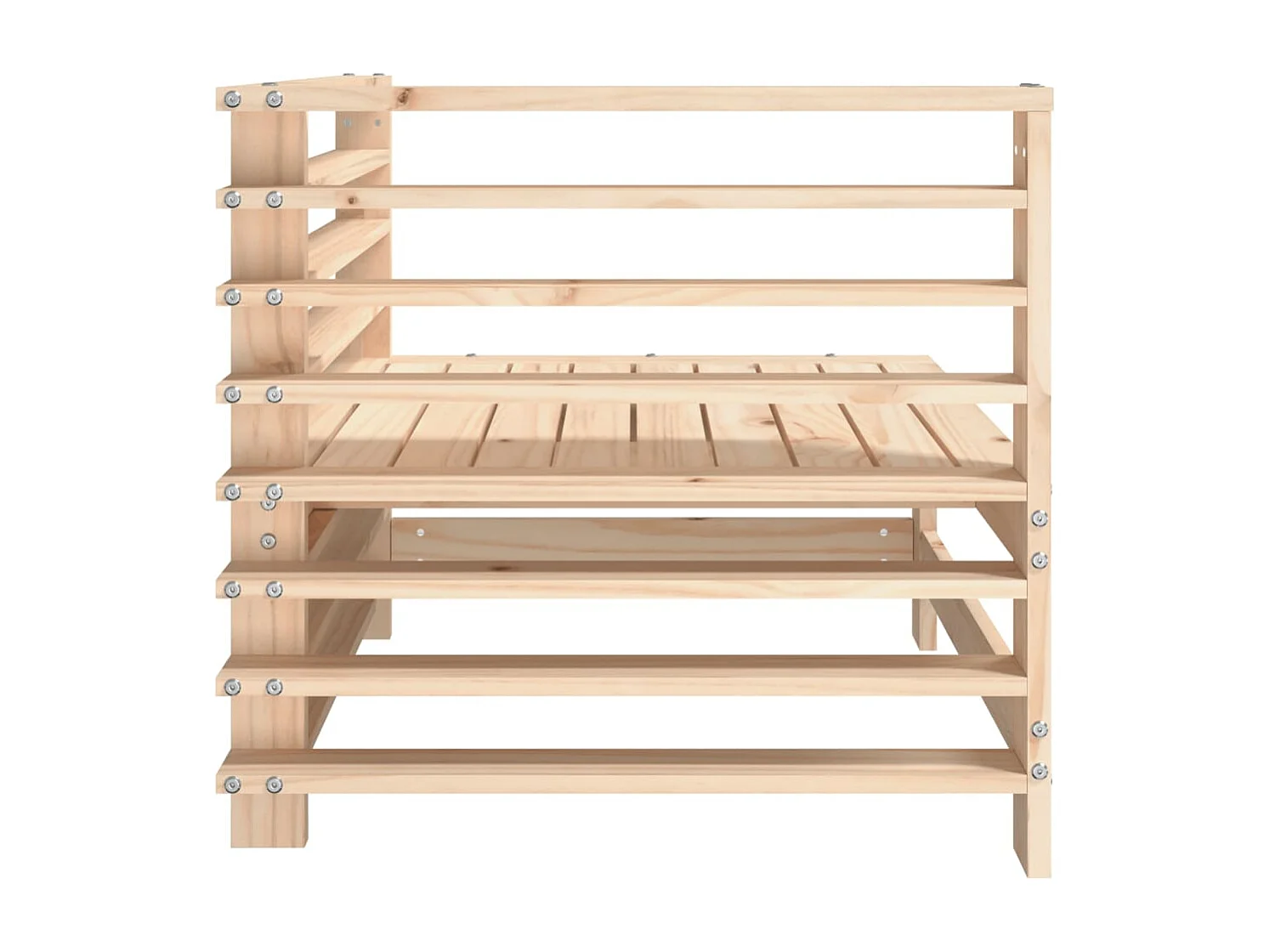 Canapés d'angle de jardin 2 pcs bois de pin massif