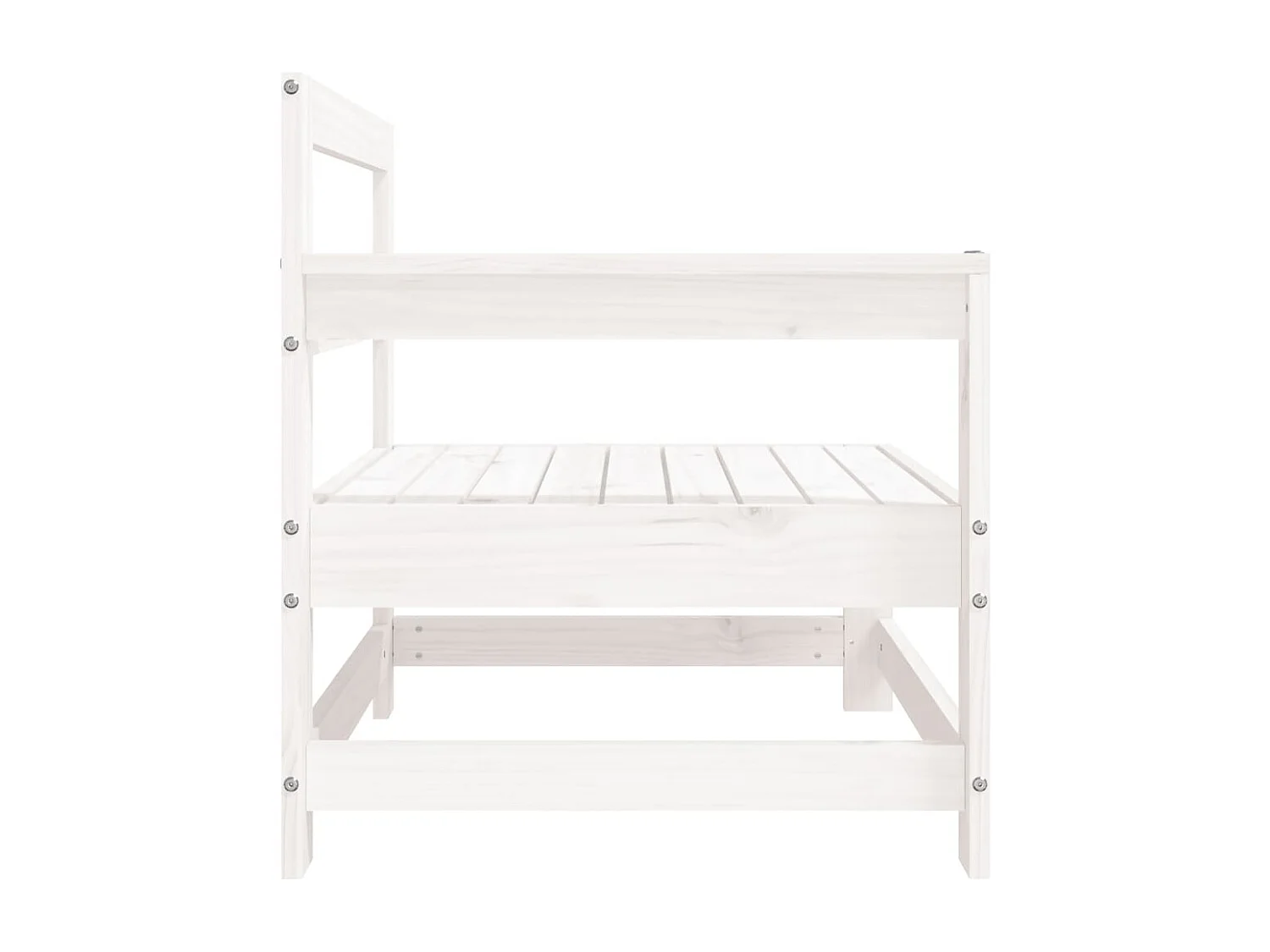 Divani Angolari da Giardino 2 pz Bianchi Legno Massello di Pino