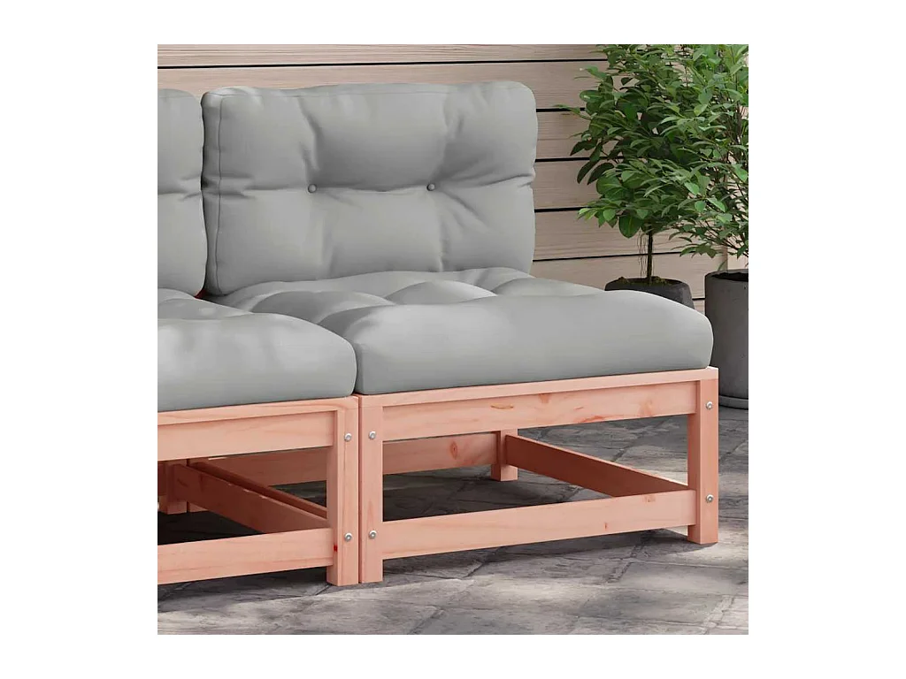 Canapé de jardin sans accoudoirs coussins bois massif douglas