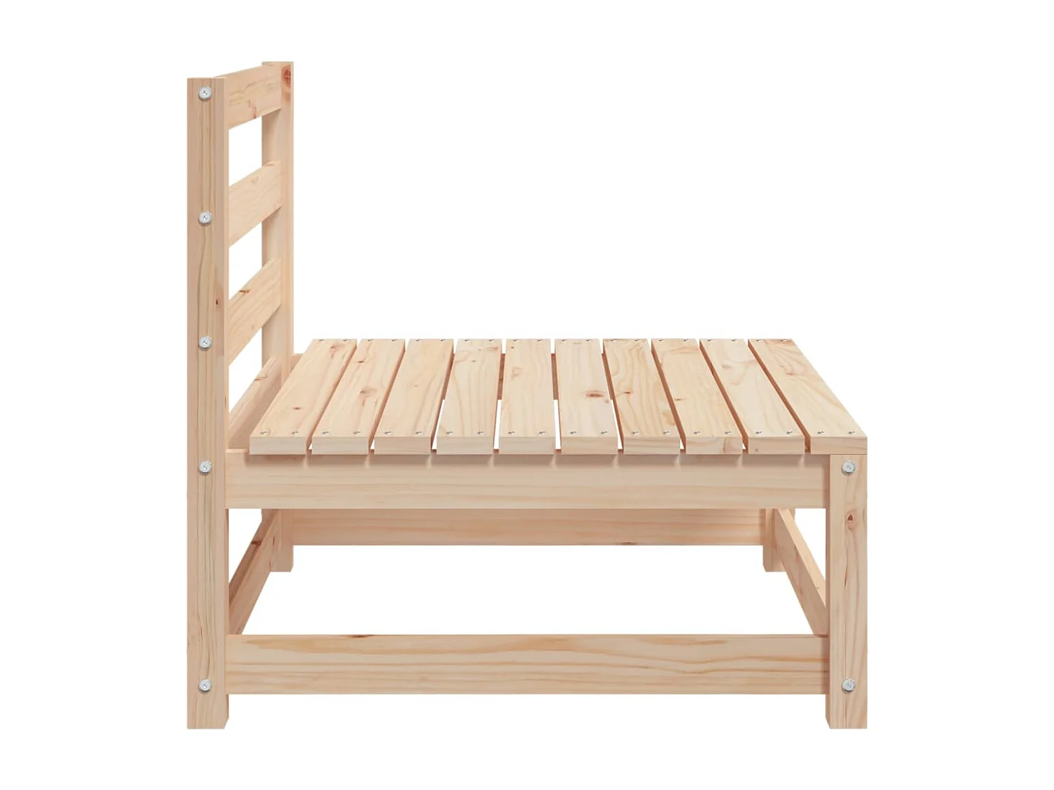 Sofás de jardín sin reposabrazos 2 uds madera pino 70x70x67 cm