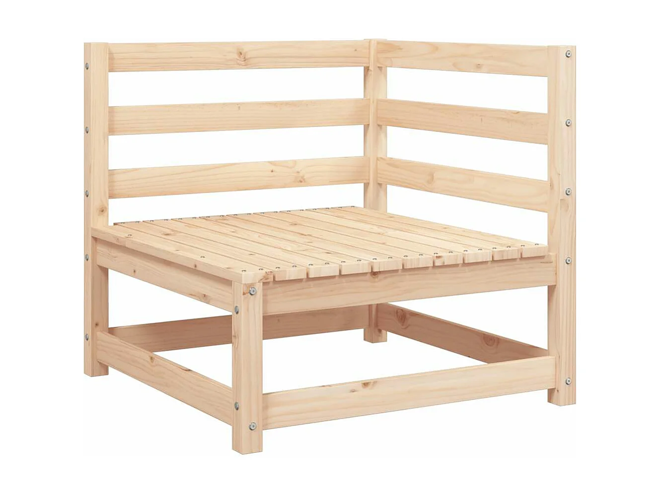 Gartensofa 3-Sitzer Massivholz Kiefer