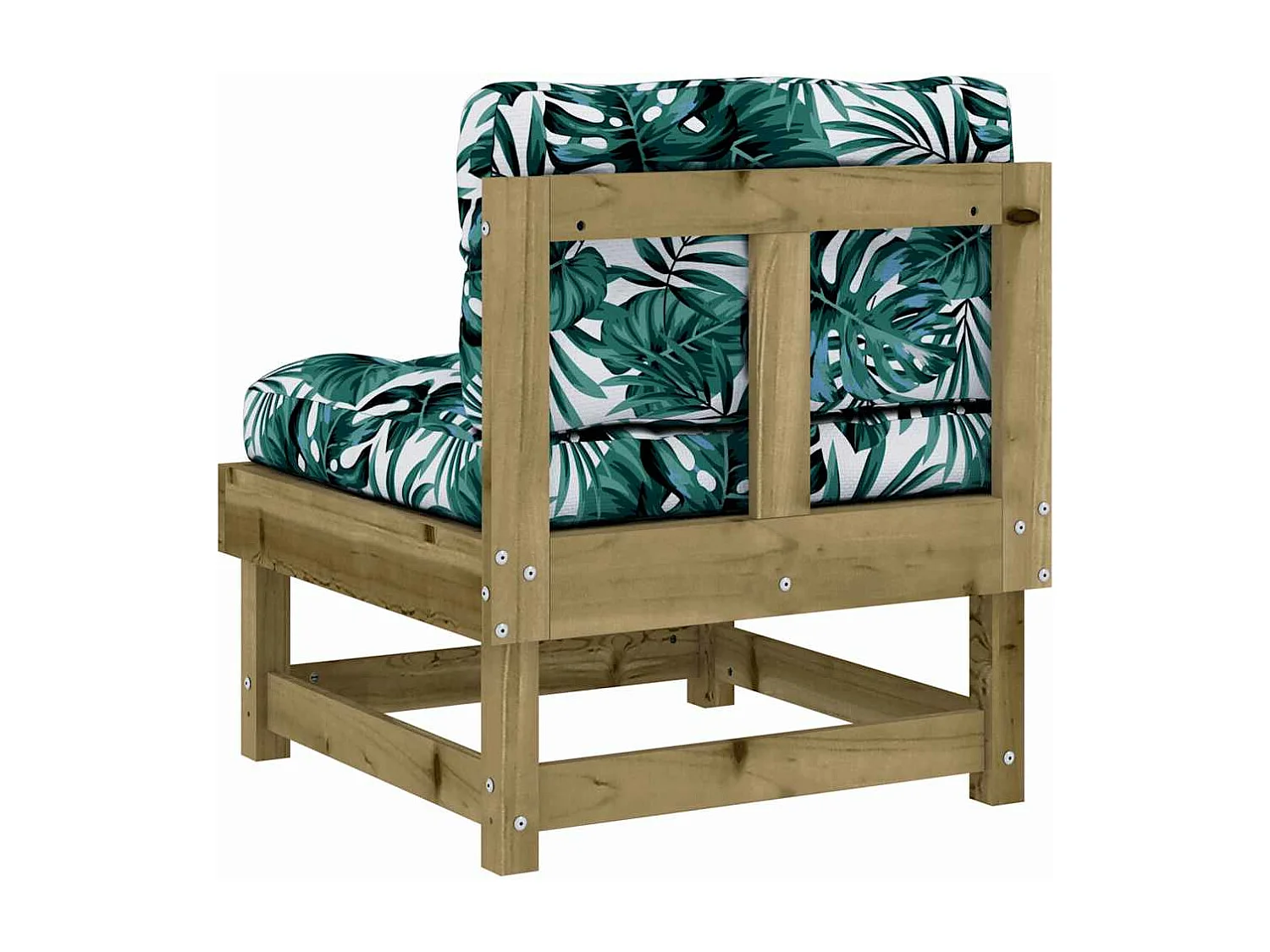 Divano Centrale con Cuscini in Legno Impregnato di Pino