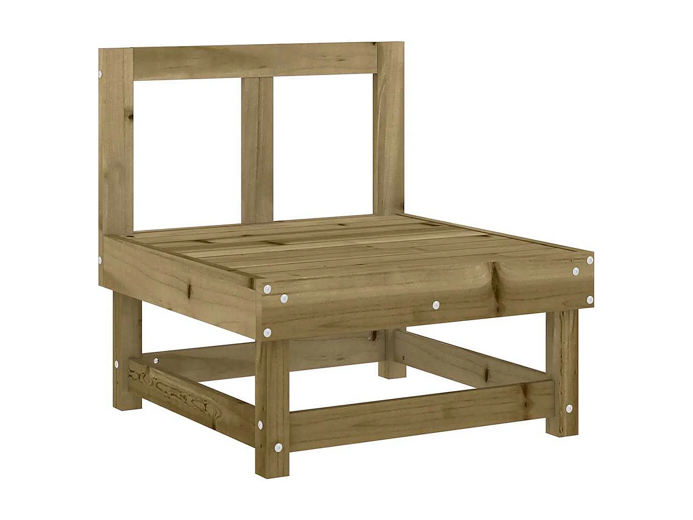 Mittelsofa mit Kissen Kiefernholz Imprägniert