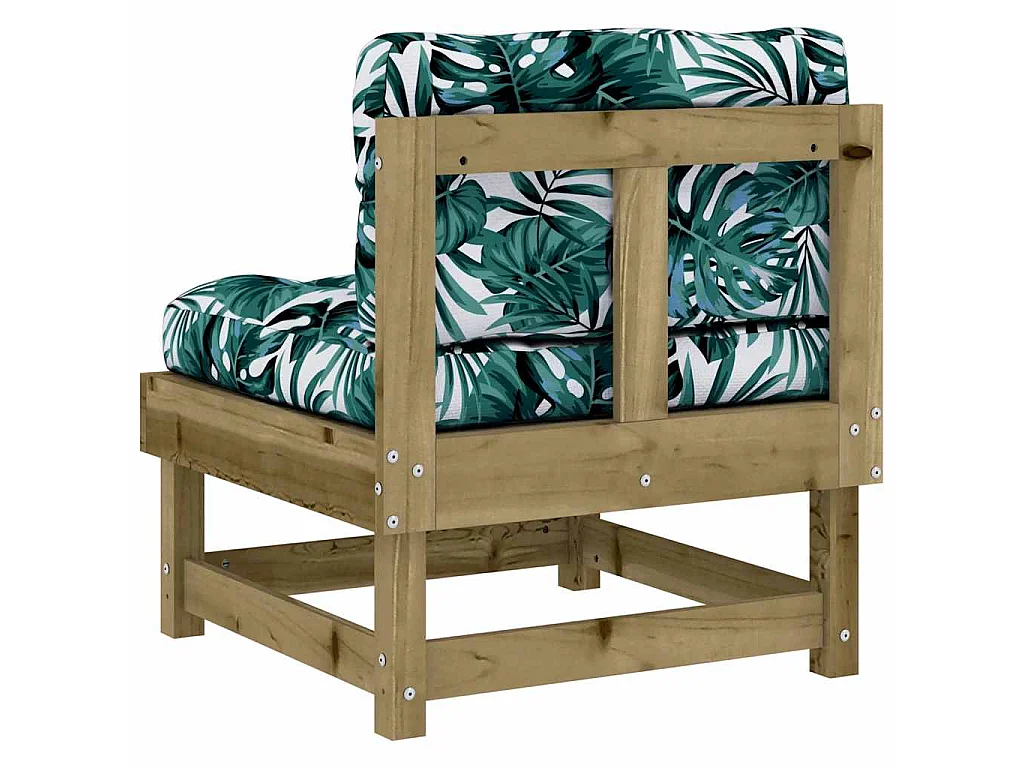 Mittelsofa mit Kissen Kiefernholz Imprägniert