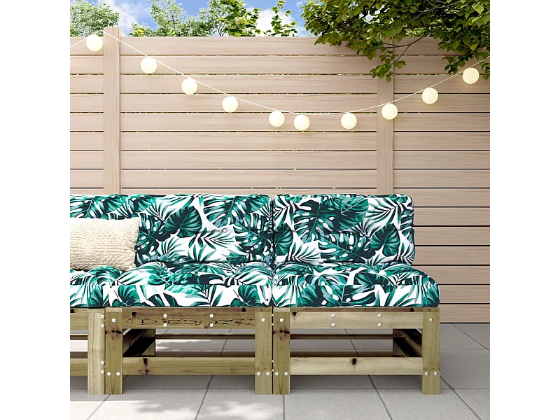 Garten-Mittelsofas 2 Stk. Kiefernholz Imprägniert