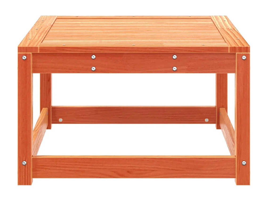 Repose-pied de jardin cire marron bois de pin massif