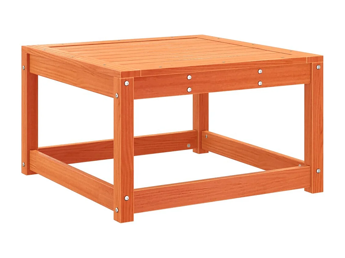 Repose-pied de jardin cire marron bois de pin massif
