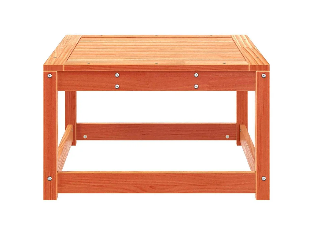 Repose-pied de jardin cire marron bois de pin massif
