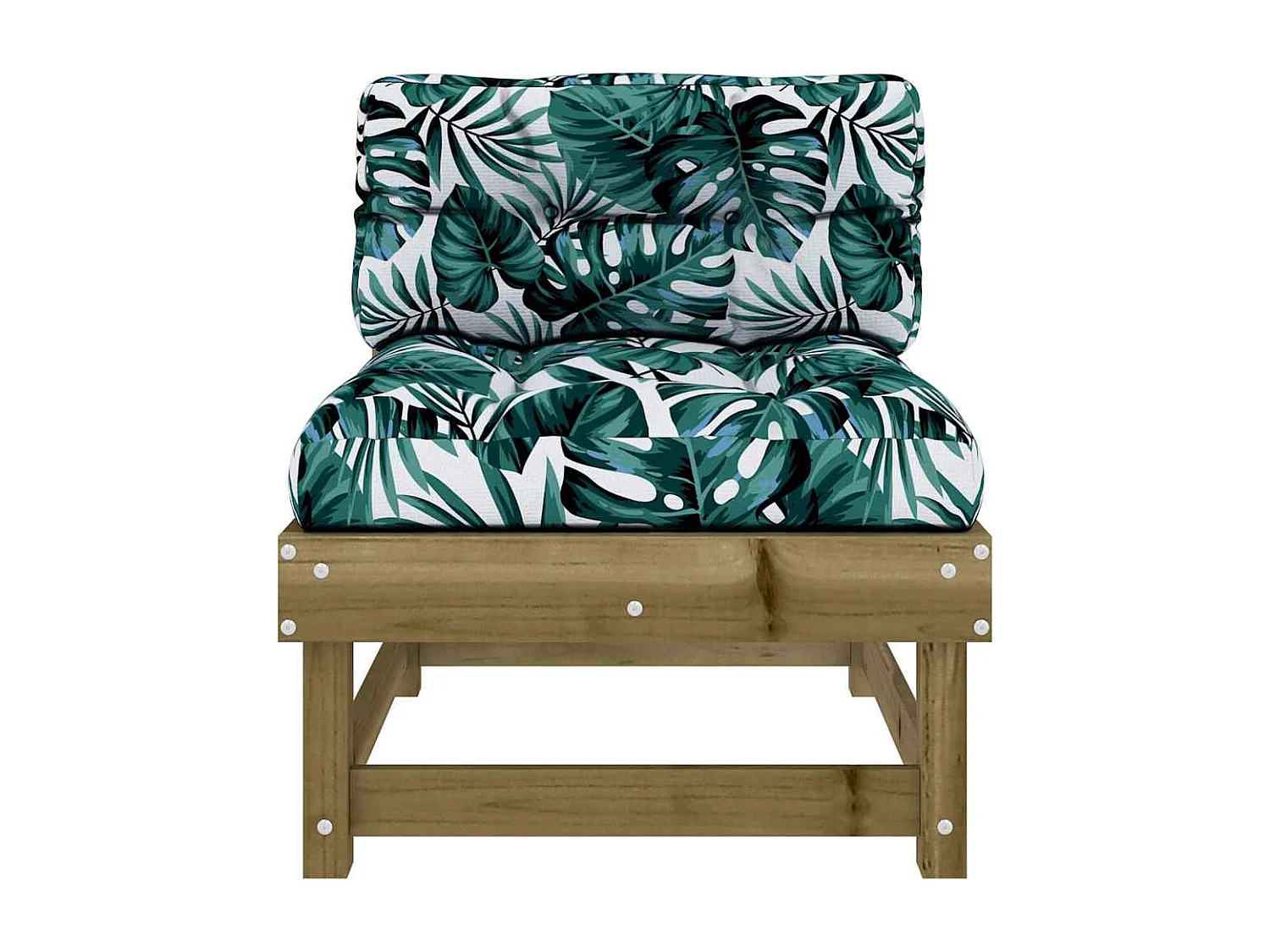 Mittelsofas mit Kissen 2 Stk. Kiefernholz Imprägniert