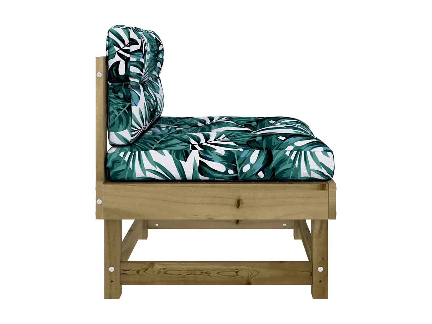 Mittelsofas mit Kissen 2 Stk. Kiefernholz Imprägniert