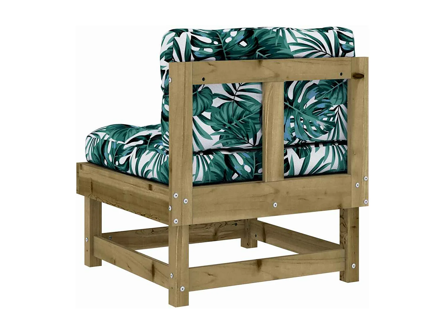 Canapés centraux avec coussins 2 pcs bois de pin imprégné